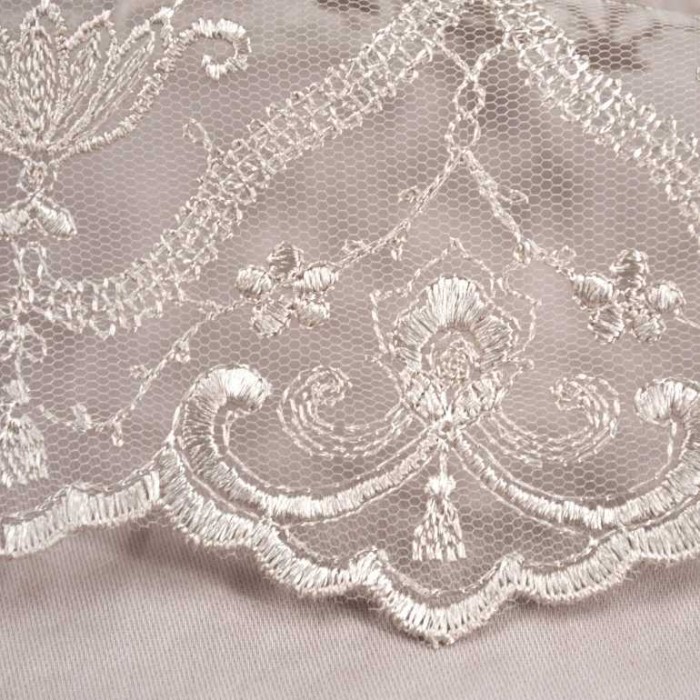 Постельное белье Tivolyo с кружевом "Lina", 1,5 спальное, коричневый