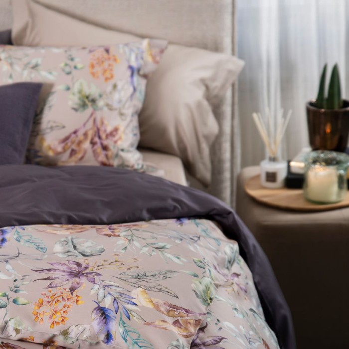 Постельное белье DecoFlux "Flora Costera Almond", 1,5 спальное, бежевый