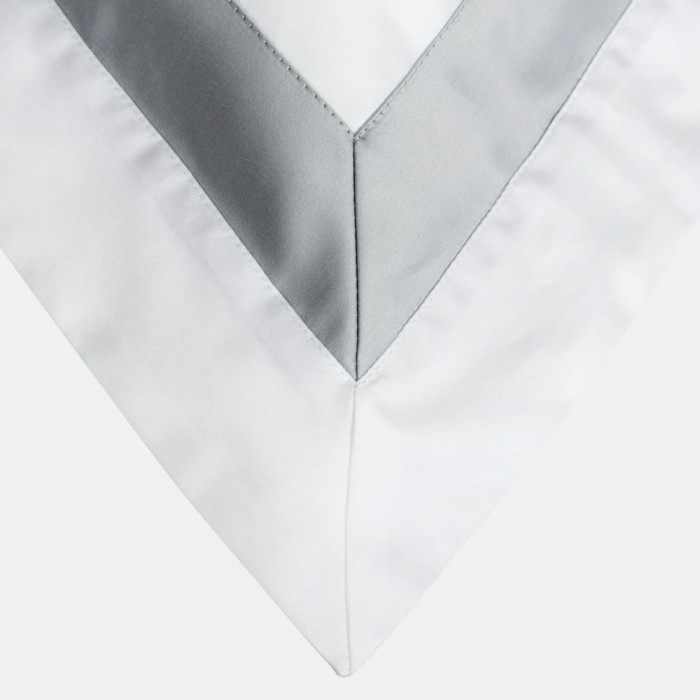 Наволочка  German Grass широкая отделка "Alpine Ash Grey Allure", 50x70 см, 2 шт, белый