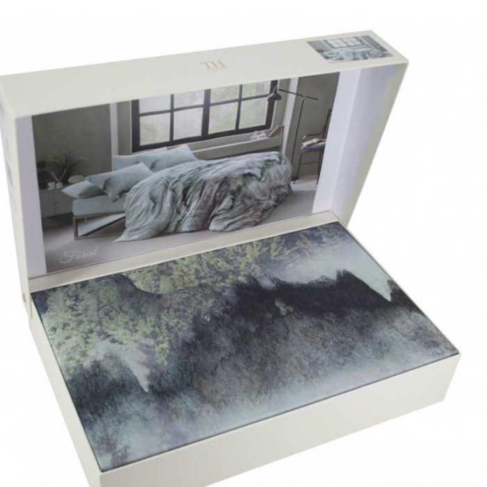 Постельное белье Tivolyo Deluxe "Forest", семейное, ментол