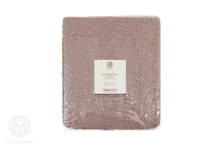 Наволочка Luxberry "Каменный Цветок", 47x47 см, капучино