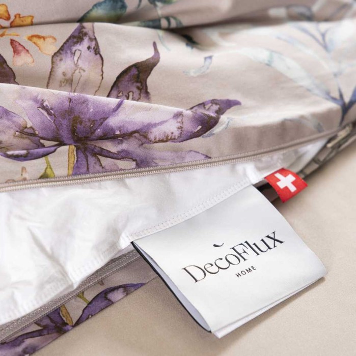 Постельное белье DecoFlux "Flora Costera Almond", 2-х спальное (евро), бежевый