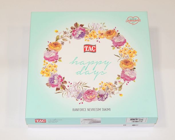 Постельное белье Tac Rf "Miya", 2-х спальное (евро), белый