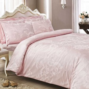 Постельное белье TIVOLYO сатин Deluxe "ARREDO", 2-х спальное (евро), розовый