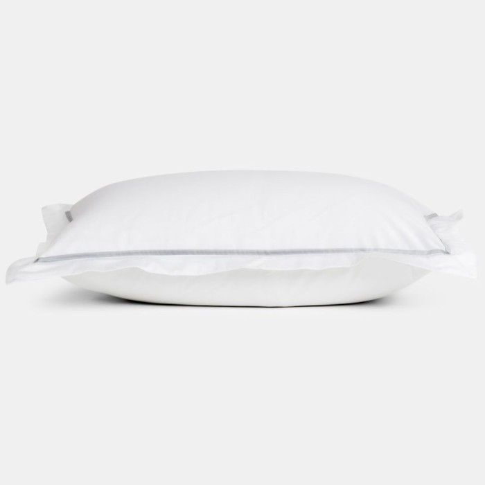 Наволочка  German Grass узкая отделка "Alpine Ash Grey Allure", 50x70 см, 2 шт, белый