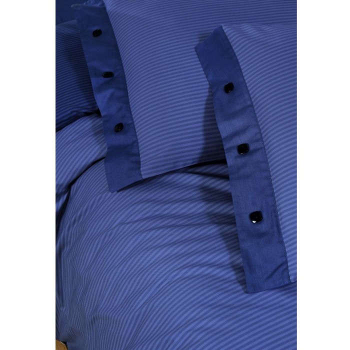 Постельное белье Sarev страйп "New Fancy", 1,5 спальное, темно-синий