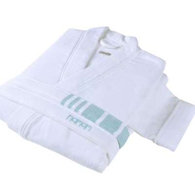 Халат Hamam &quot;Marine Striped&quot;, L-XL, бело-изумрудный
