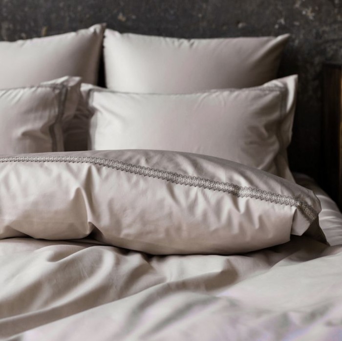 Наволочка German Grass "Carinthia Canvas", 70x70 см, 2 шт, бежево-жемчужный