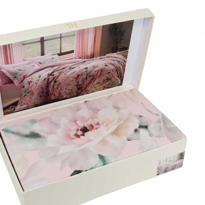 Постельное белье Tivolyo Deluxe "Fulmine", семейное, пудра