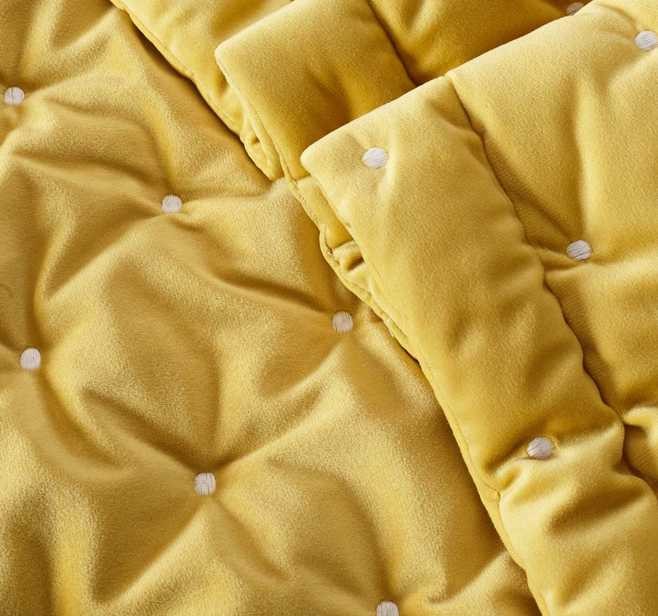 Покрывало Arya бархат "Ansel", 250x260 см, желтый