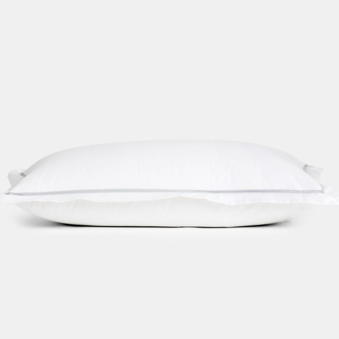 Наволочка  German Grass узкая отделка "Alpine Ash Grey Allure", 50x90 см, 2 шт, белый