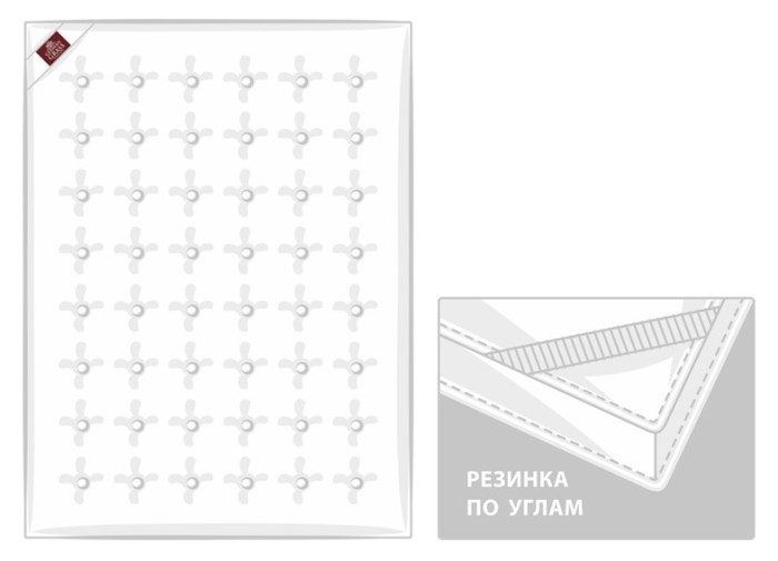 Наматрасник German Grass "Silk Grass", 90x200 см, всесезонный