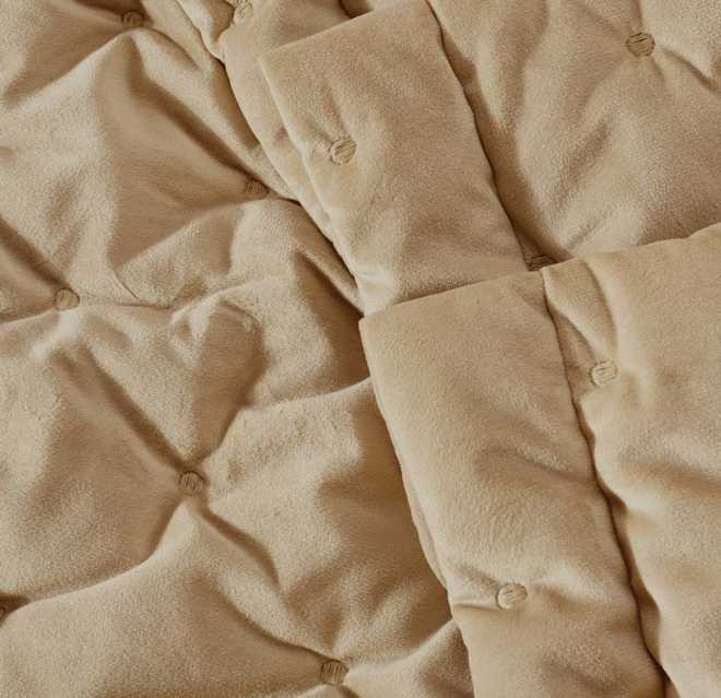Покрывало Arya бархат "Ansel", 250x260 см, бежевый