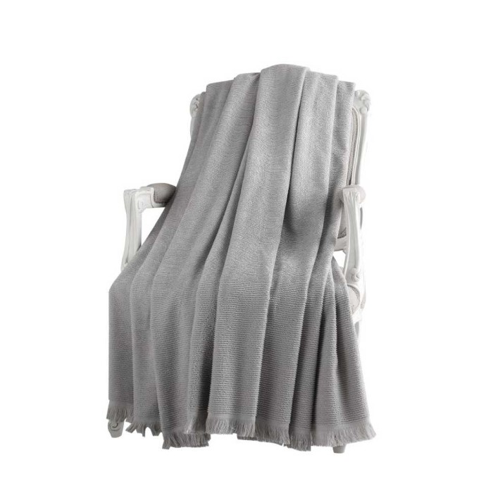 Покрывало Tivolyo махровое "Natural Slim", 160x220 см, серый