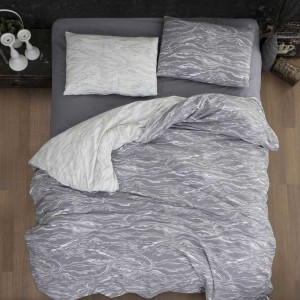 Постельное белье DO&CO FLANNEL "LARNEL", 2-х спальное (евро), серый