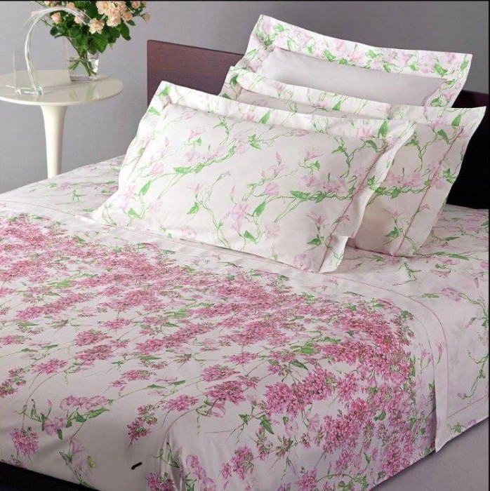 Постельное белье Mirabello "Cascata", 2-х спальное, розовый, vR19, 44096