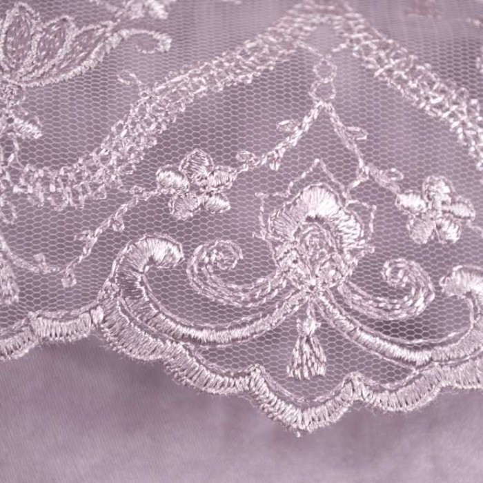 Постельное белье Tivolyo с кружевом "Lina", 2-х спальное (евро), фиолетовый