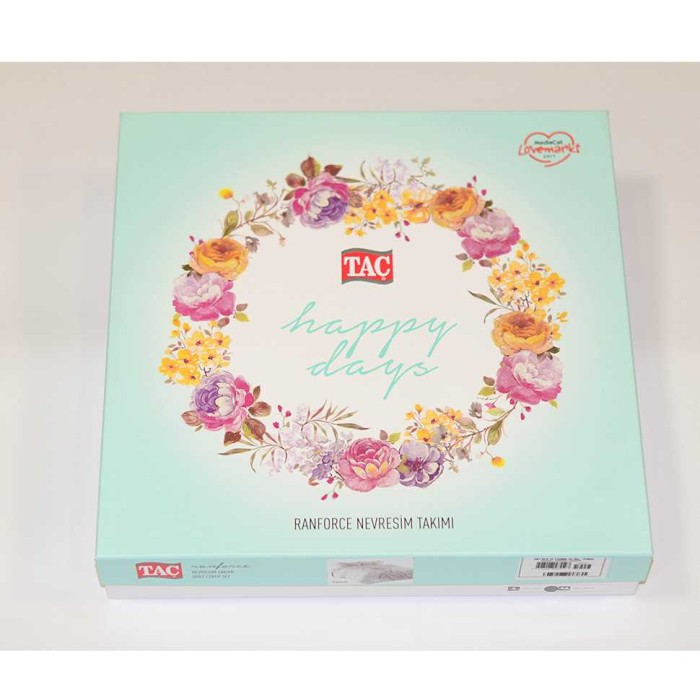 Постельное белье Tac ранфорс "Melanie", 1,5 спальное, серый