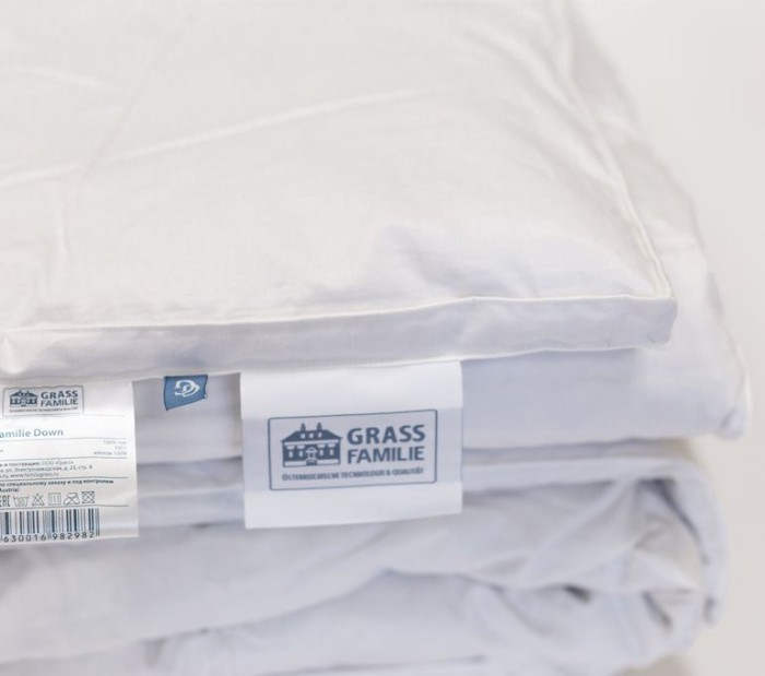 Одеяло German Grass пуховое "White Familie Down", 160x220 см, всесезонное