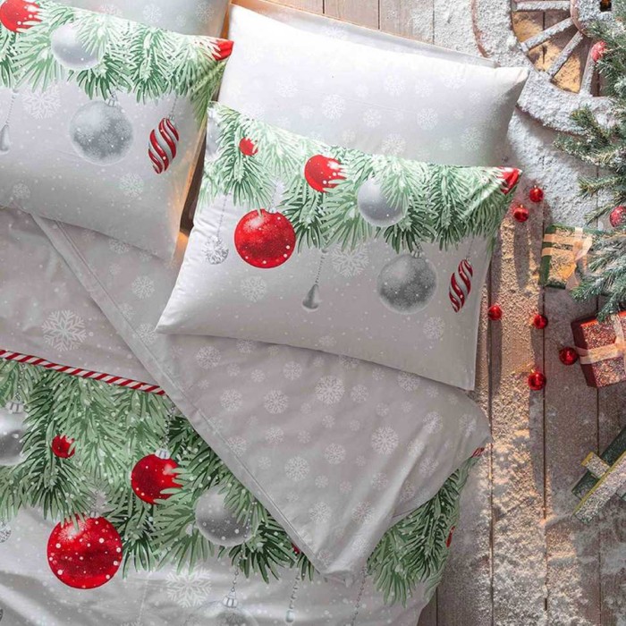 Постельное белье Tac светящееся "Snowflake", 2-х спальное (евро)