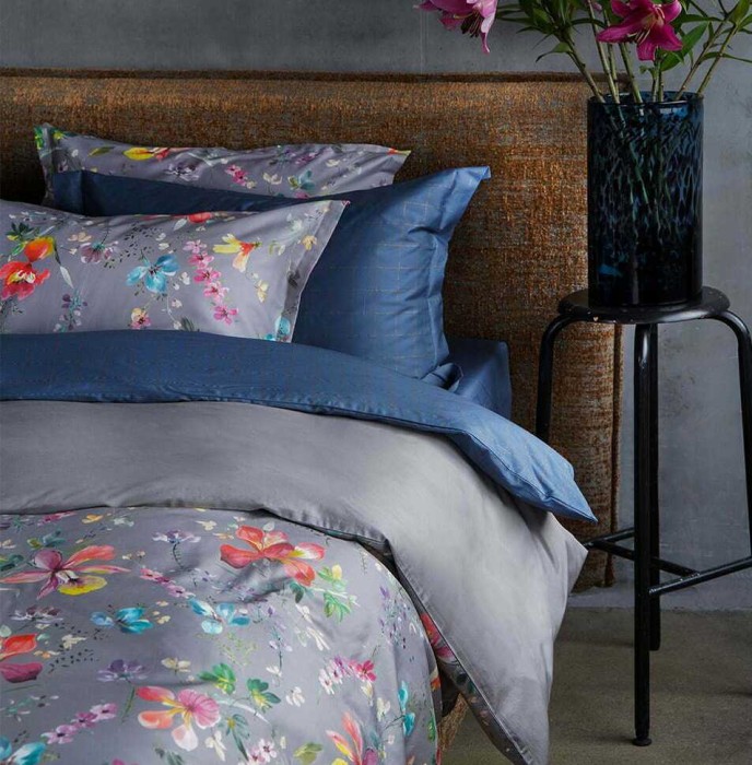 Постельное белье DecoFlux "Weekend Blooms", 2-х спальное, серый