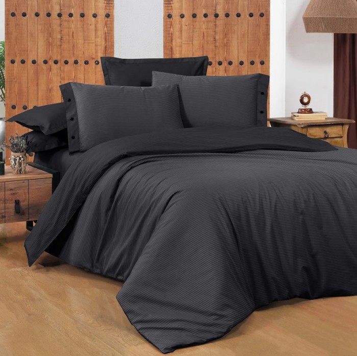 Постельное белье Sarev страйп "New Fancy", 1,5 спальное, черный