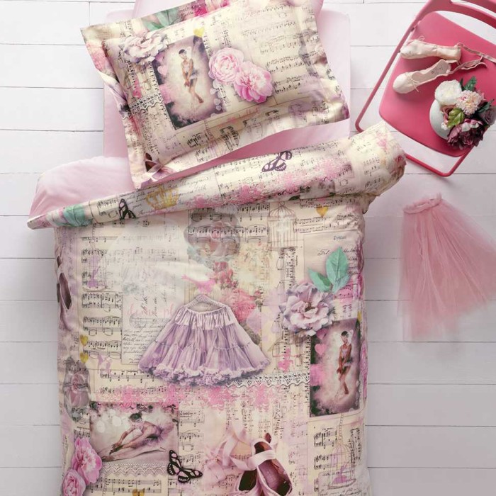 Постельное белье Tivolyo подростковое "Balerin", 1,5 спальное, розовый