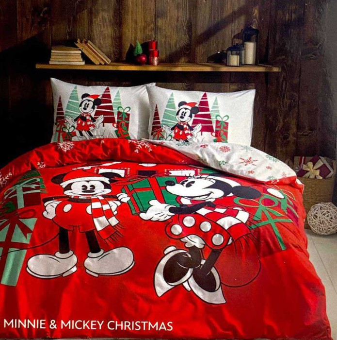 Постельное белье Tac Disney "Minnie & Mickey Christmas", 2-х спальное (евро)