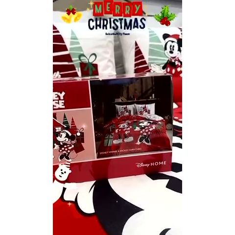 Постельное белье Tac Disney "Minnie & Mickey Christmas", 2-х спальное (евро)