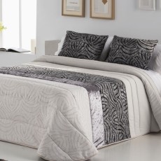 Покрывало с наволочками ANTILO бархат "LANEL", 270x270 см, бежевый