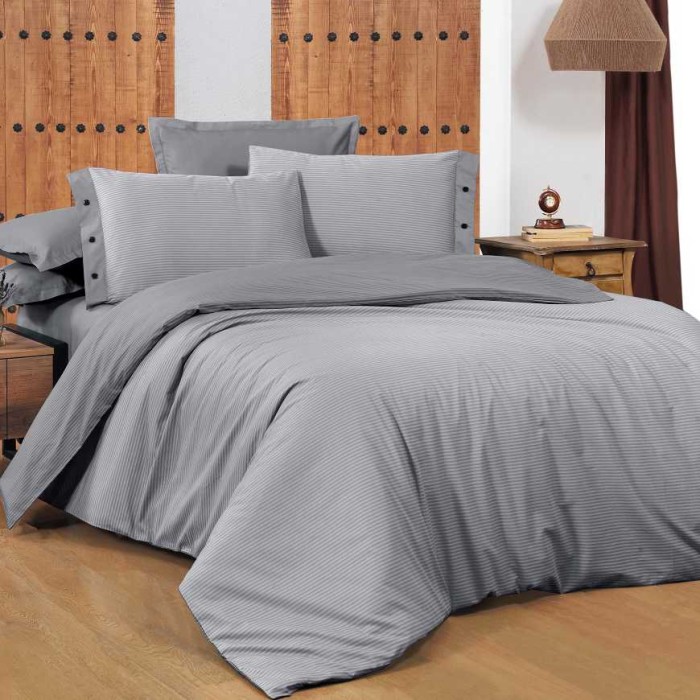 Постельное белье Sarev страйп "New Fancy", 1,5 спальное, серый