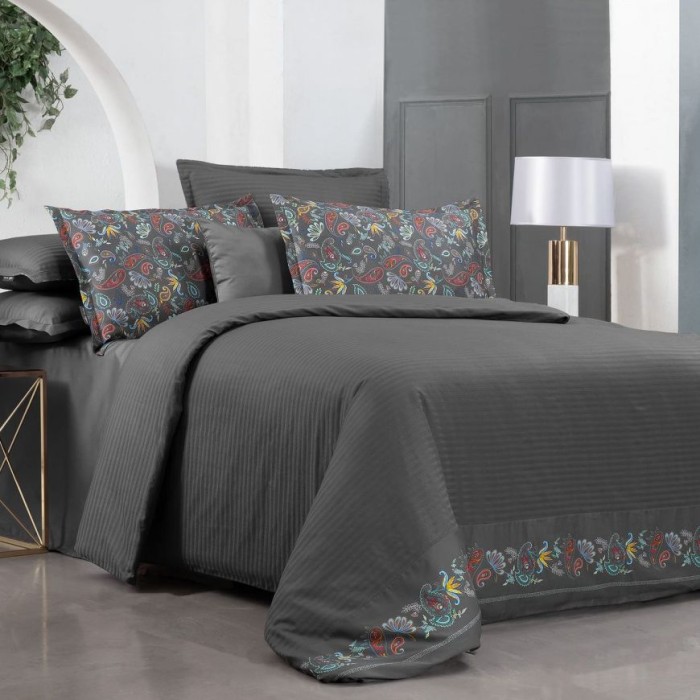 Постельное белье Sarev "Tirol", 2-х спальное (евро), серый