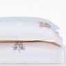 Постельное  белье Arya Deluxia с вышивкой "NIMA", 2-х спальное (евро), белый
