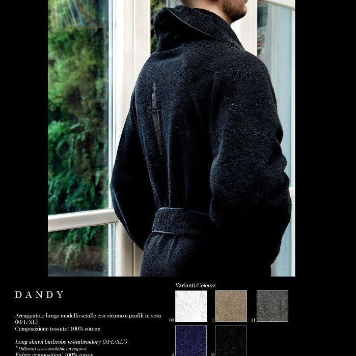 Халат махровый Cesare Paciotti "Dandy" длинный, XL, белый