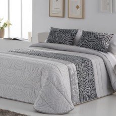 Покрывало с наволочками ANTILO бархат "LANEL", 270x270 см, серый