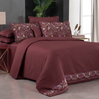 Постельное белье Sarev "Tirol", 2-х спальное (евро), бордовый