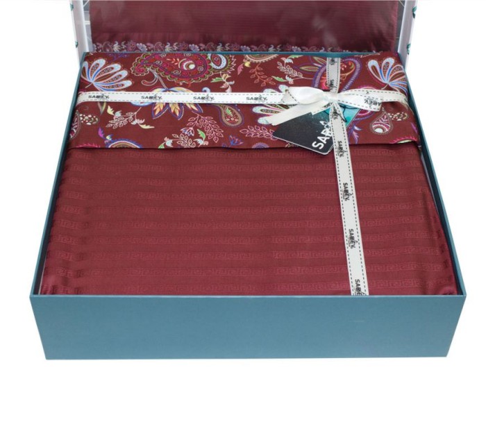 Постельное белье Sarev "Tirol", 2-х спальное (евро), бордовый