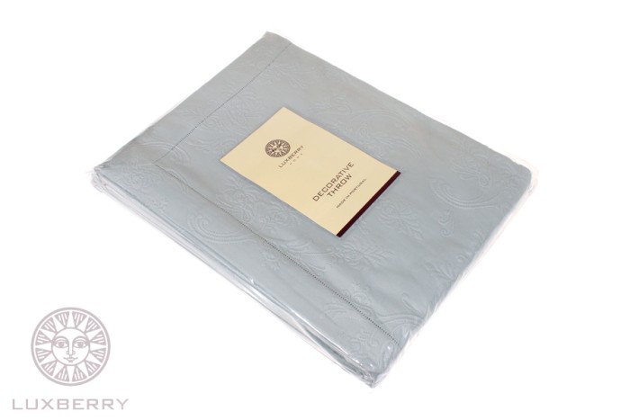 Наволочка Luxberry с мережкой "Country", 47х47см, голубой