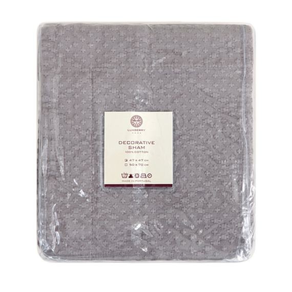 Наволочка Luxberry "Cross", 47x47 см, серый