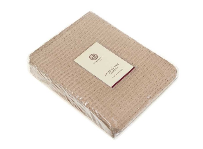 Покрывало Luxberry "Vegan", 200x220 см, бежевый