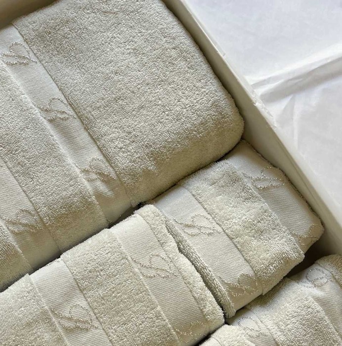 Комплект полотенец Blumarine "Dolce Ozio", 5 шт, бежево-голубой