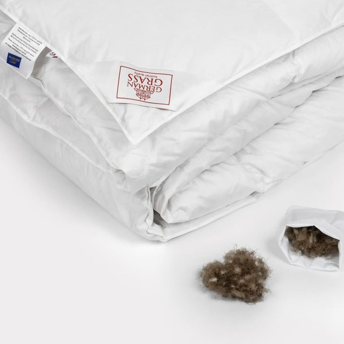 Одеяло German Grass пух гаги "Exclusive Cotton", 150x200 см, всесезонное