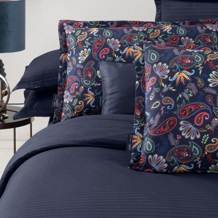 Постельное белье Sarev "Tirol", 2-х спальное (евро), темно-синий