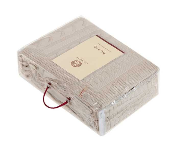 Плед Luxberry "Lux 233", 200x220 см, пыльно-жемчужный