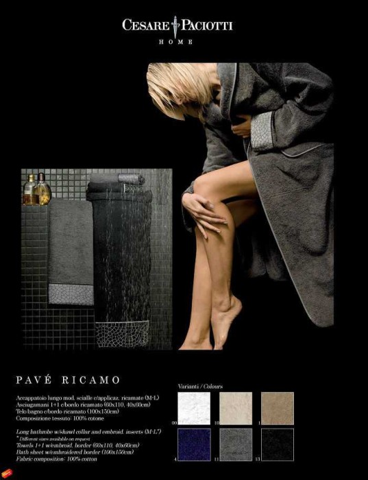 Халат махровый Cesare Paciotti "Pave Ricamo" XL, серый