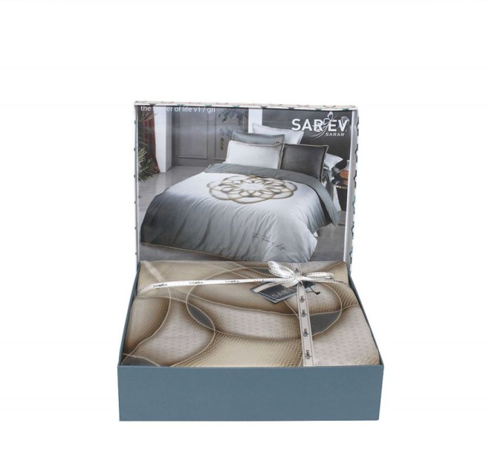 Постельное белье Sarev "The Flower Of Life", 1,5 спальное, серый