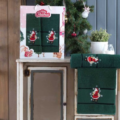 Набор полотенец &quot;Merry Christmas&quot; ДМ, 2 шт, зеленый