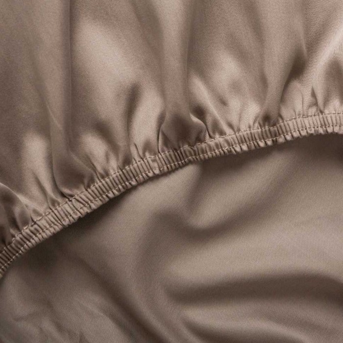 Постельное белье  German Grass на резинке "Brownie Allure", 2-х спальное (евро), кофейный