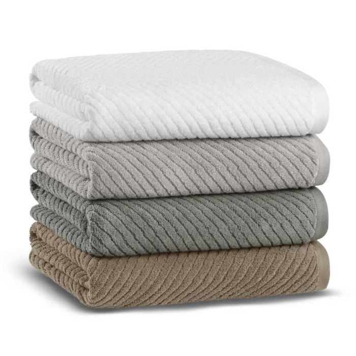 Полотенце Lappartement "Chevron", 76x142 см, светло-серый