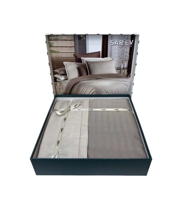 Постельное белье Sarev тенсель "Solido", 1,5 спальное, бежевый